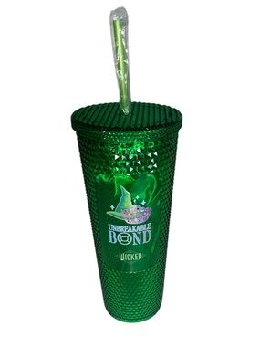 WICKED Unbreakable Bond Green Tumbler with Straw